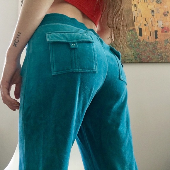 BCBG Blue Velvet Y2K Track Pants - Picture 3 of 4